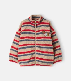 Konges Sløjd Chaqueta Jody de teddy a rayas bordada