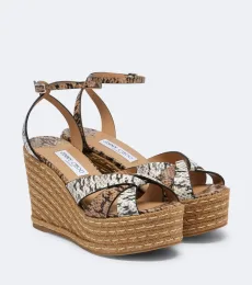 Korra snake-print leather espadrilles