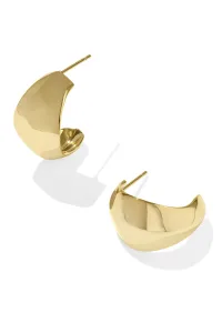 Krista Gold Metal Hoop Earrings Gold Krista Gold Metal Hoop Earrings Gold