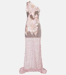 LÃ Fuori Embellished one-shoulder gown LÃ Fuori Embellished one-shoulder gown