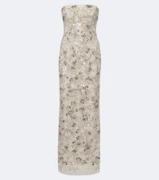 Là Fuori Icey Rose embellished floral bustier gown Là Fuori Icey Rose embellished floral bustier gown