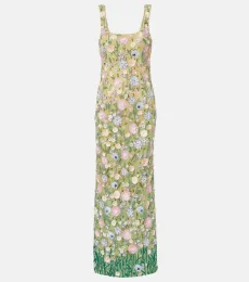 Là Fuori Robe longue à ornements floraux Là Fuori Robe longue à ornements floraux