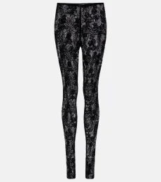 Lace-embroidered leggings Lace-embroidered leggings