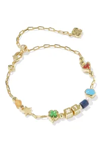 Lacey Gold Delicate Chain Bracelet Gold Multi Mix
