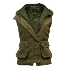 Ladies Derby Tweed Bayston Gilet - Light Sage - 16