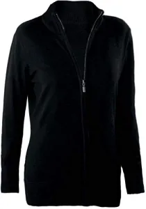 Ladies' Full Zip Cardigan - Black, S, Ladies