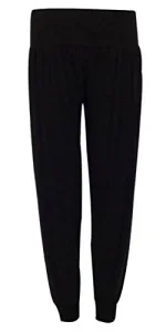 Ladies Plus Size Harem Trousers Womens Full Leggings Stretch Pants - Black 12/14 Ladies Plus Size Harem Trousers Womens Full Leggings Stretch Pants - Black 12/14