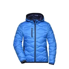 Ladie's Quilted Jacket with Dupont Sorona® Padding (L, Blue/Navy) Ladie's Quilted Jacket with Dupont Sorona® Padding (L, Blue/Navy)