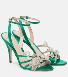 Ladycrush 100 embellished satin sandals Ladycrush 100 embellished satin sandals