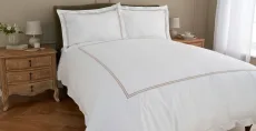 Langham Double Row Cord Bed Linen Set - Natural, King Langham Double Row Cord Bed Linen Set - Natural, King