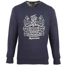Large Crest Crew Neck Navy Sweatshirt Large Crest Crew Neck Navy Sweatshirt