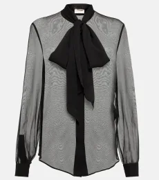 Lavalliere silk blouse