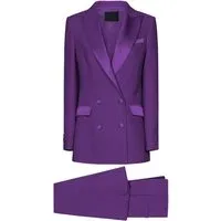 Lavender 2 Piece Double Breasted Peak Lapel Fashion Slim Women's Suit - US 12 Dark Purple Lavender 2 Piece Double Breasted Peak Lapel Fashion Slim Women's Suit - US 12 Dark Purple