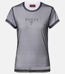 Layered cotton-blend jersey T-shirt