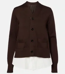 Layered cotton cardigan Layered cotton cardigan