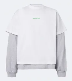Layered cotton jersey T-shirt Layered cotton jersey T-shirt
