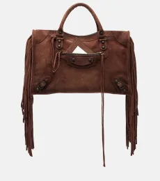 Le City Medium suede top-handle bag Le City Medium suede top-handle bag