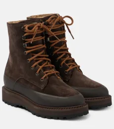 Le Monde Béryl Bottines Dolomite en daim à lacets