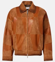 Leather and suede blouson jacket Leather and suede blouson jacket