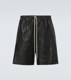 Leather Bermuda shorts