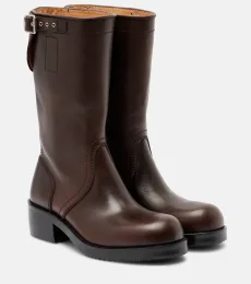 Leather biker boots Leather biker boots