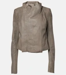 Leather biker jacket