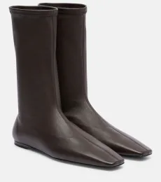 Leather boots