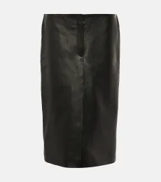 Leather midi skirt Leather midi skirt