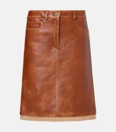 Leather midi skirt Leather midi skirt