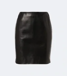 Leather miniskirt