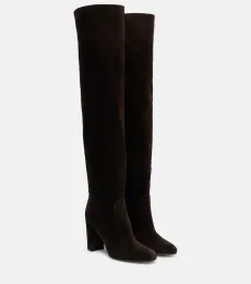 Leather over-the-knee boots