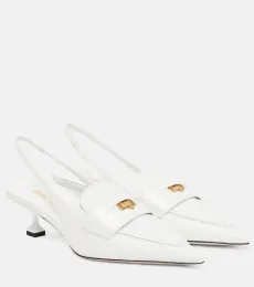 Leather slingback penny loafers Leather slingback penny loafers
