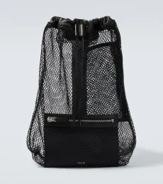 Leather-trimmed backpack Leather-trimmed backpack