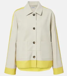 Leather-trimmed suede jacket Leather-trimmed suede jacket