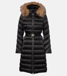 Leersie shearling-trimmed hooded down coat Leersie shearling-trimmed hooded down coat