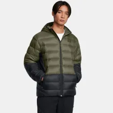 Legend Down Mens Hooded Jacket Marine OD Green / Black / Black Legend Down Mens Hooded Jacket Marine OD Green / Black / Black