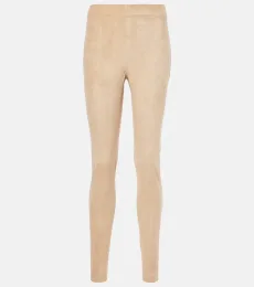 Leggings de ante de tiro medio Leggings de ante de tiro medio