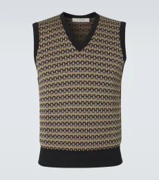 Lemaire Cotton jacquard sweater vest