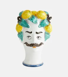 Lemon Man ceramic vase