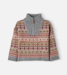 Léonard jacquard half-zip sweater Léonard jacquard half-zip sweater