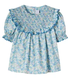 Leontyne ruffled floral cotton top Leontyne ruffled floral cotton top