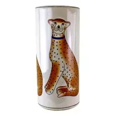 Leopard Design Ceramic Umbrella Stand