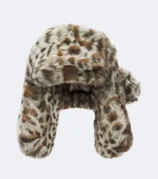 Leopard-print aviator hat Leopard-print aviator hat