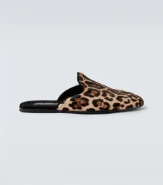 Leopard-print calf hair mules Leopard-print calf hair mules