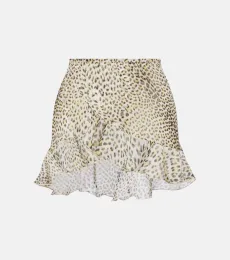 Leopard-print silk beach cover-up Leopard-print silk beach cover-up