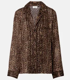Leopard-print silk blouse Leopard-print silk blouse