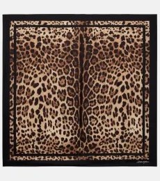 Leopard-print silk scarf Leopard-print silk scarf