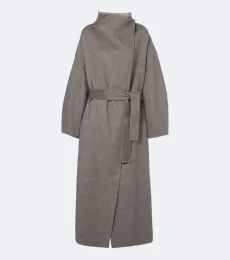 Leroy reversible wool-blend wrap coat