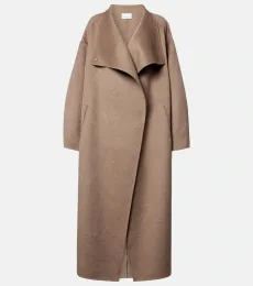 Leroy wool-blend wrap coat
