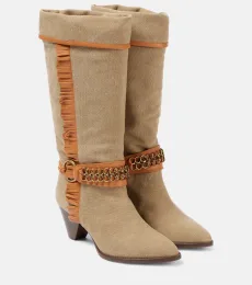 Levon canvas cowboy boots Levon canvas cowboy boots